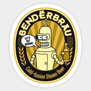 Robot Beer Sticker